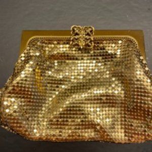 whiting & davis gold mesh purse